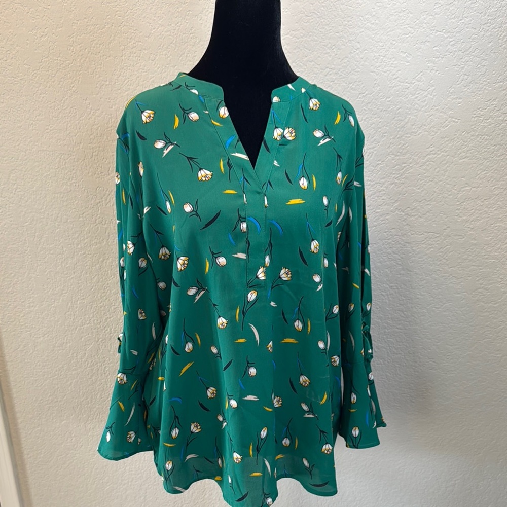 Floral Green Women's Top